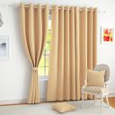 Story@Home 100% True Blackout Door Curtains 7 Feet Long Set of 2 | Plain Design | Room Darkening Curtain | Thermal Insulated Curtains for Living Room, Bedroom | (116 x 215 cm, Tan)...
