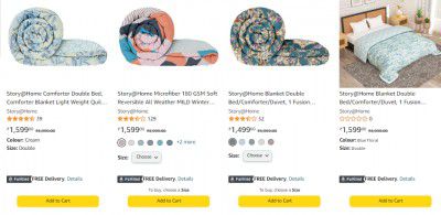 Story@Home All Season Comforters Get Extra 34% Off With Coupon