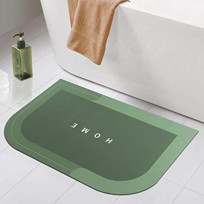 Story@Home Bathroom Mat Aqua Collection Door Mat Anti-Slip Bath Mat Quick Drying Absorbent Mat for Home and Kitchen (40 x 60 cm), Green