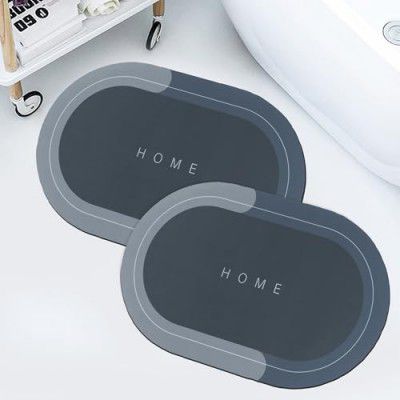 Story@Home Bathroom Mat Set of 2, Anti-Skid Nappa Leather Bathroom mats Water soak, 60x40 cm