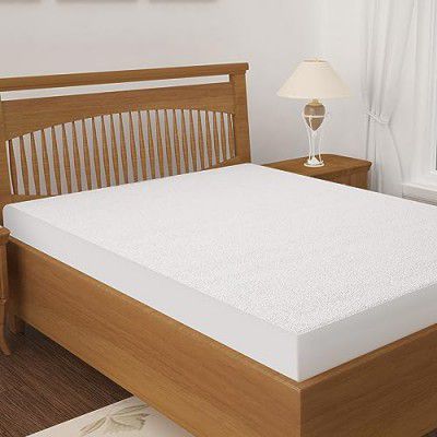 Story@Home Bed Cover, Mattress Protector White, Terry Cotton for Single Bed 78 X 36 Inches