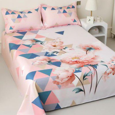 Story@Home Bedsheet for King Size Bed Digital Printing 300TC Satin Finish with 2 Pillow Covers, Perfect for Home Decor
