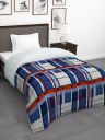 Story@home Beige & Blue Geometric AC Room Single Bed Reversible Comforter...