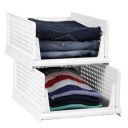 Story@Home Cloth Organizer for Storage | Set of 2 | Foldable Shirt Stacker for Wardrobe...