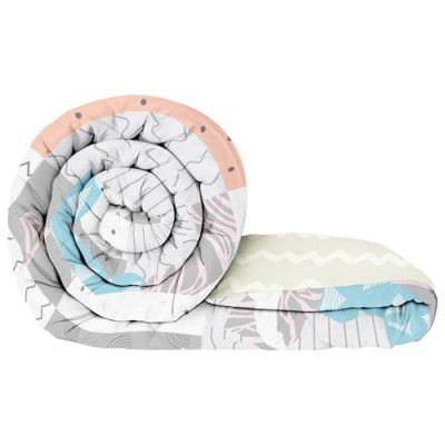 Story@Home Comforter Single Bed, Lightweight Comfort and Breathable Sleep Reversible Blanket, 1 Fusion Reversible Single Comforter | Peach & Grey|180 GSM | 150 cm X 225 cm