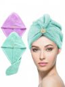 Story@home Green & Purple 2 Pieces 400 GSM Hair Wrap Towel...