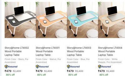Story@home Laptop Table Starts At Rs 479 | Upto 80% Off