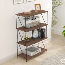 Story@Home Lazywud Collection Do-It-Yourself Cabinet 4 Tier Wire Cabinet Organiser for Kids Room, Kitchen Organizer, Bed Room, Study Room, (Walnut Finish)...