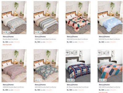 Story@home Microfiber Double Bed Comforter Starts ₹749