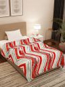 Story@home Red & White Geometric AC Room 300 GSM Single Bed Blanket...