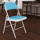 Story@Home Seat and Back Cushion Multipurpose Folding Chair (Sky Blue)...
