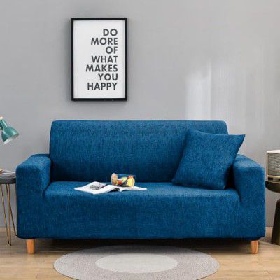 Story@Home Sofa Cover 3 Seater | Elastic Sofa Cover | Polyester | (190 x 230 x 50 cm, Sky Blue)