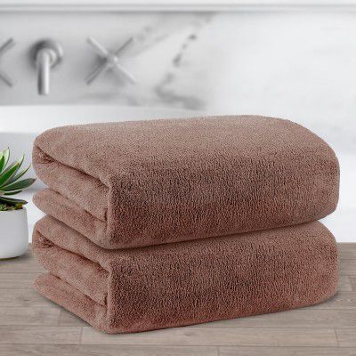Story@Home Towels for Bath Large Size | Microfiber Towels for Bath | Towel Set of 2 | 400 GSM | 70 x 140cm