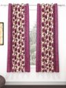Story@home2 Pieces Purple & Beige Floral Window Curtains...