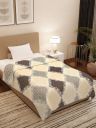 Story@homeBrown & Yellow Geometric AC Room 300 GSM Single Bed Blanket...