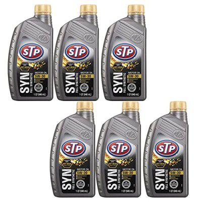STP SYN 5W30 Full Synthetic Motor Oil 946 ml (Pack of 6, Compatible with Car)