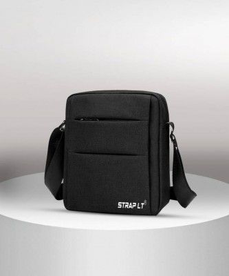 Straplt Black Men & Women Sling Bag