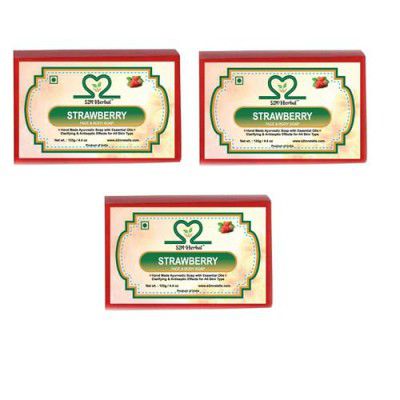S2M Herbal Strawberry Soap (Pack of 3) (3 x 125 g)