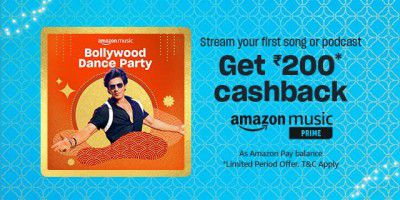 Stream your first song or Podcast on Amazon Music - Get ₹200 cashback