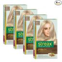 Streax Cream Hair Colour for Women & Men | Rich Platinum, 120 ml (Pack of 4)...
