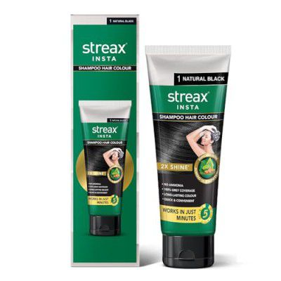 Streax Easy Do-it-Yourself Hair Colour Shampoo, 200 ml