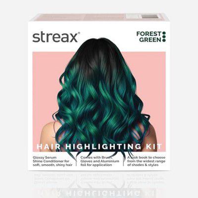 Streax Hair Colour Highlight Kit | Green Hair Colour, Forest Green