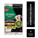 Streax Insta Shampoo Hair Colour - Natural Black...