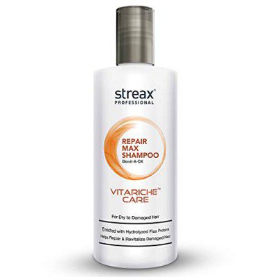 Streax Professional Vitariche Care Repair Max Shampoo For Women | Hair Shampoo For Dry, Damaged Hair, 300ml
