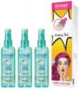 Streax Professional Vitariche Gloss Hair Serum for Women / Men - 115ml | Pack of 3 Hold and Play Funky Colours, Hair Color, 100g - Groovry Pink...