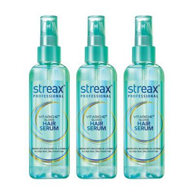 Streax Professional Vitariche Gloss Hair Serum | 115 ml Pack of 3