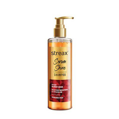 Streax Serum Shine Shampoo - 490 ml for Frizzy and Dry Hair