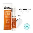 Streax Sunscreen Gel Crème SPF 50 PA+++, 50g | 3% Niacinamide | Non-Oily, No White Cast...