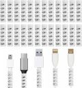 STRIFF 24 Pieces Highly Flexible Silicone Micro USB Protector, Mouse Cable Protector, Suit for All Cell Phones, Computers and Chargers (White)...