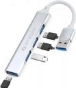 STRIFF 4-in-1 USB Hub USB to USB-A Multiport Adapter, USB Connector with Fast Data Transfer Speed for PC, Laptops, MacBooks (Silver)...