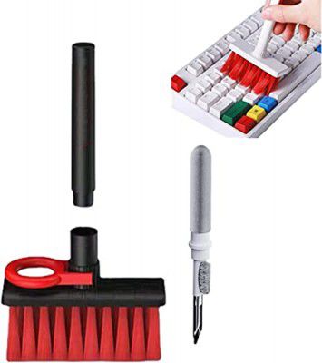 STRIFF Multi-Function Laptop Cleaning kit/Laptop Cleaner Brush/Keyboard Cleaner/Keyboard Cleaning kit/Gadget Cleaning kit Gap Duster Key-Cap Puller (Black)