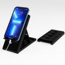 STRIFF Smartphone Stand, Tabletop, Foldable, Mobile Phone Stand, Tablet Stand, Smartphone Holder, Adjustable Height, Anti-Slip, Lightweight, Compact, Portrait and Horizontal, Easy to Carry(Black)...