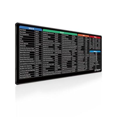 STRIFF Windows & Office Keyboard Shortcuts Desk Mat | Gaming Mouse Pad Extended Size (800mm x 300mm x 2mm)