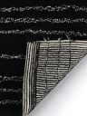 Striped Microfiber Anti Slip Backing Bathmat (Black,40x60 cm)...