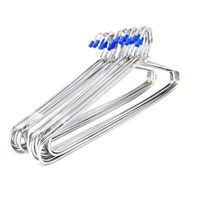Strong Durable Steel Cloth Hanger Pack of 12 Pieces (Blue)