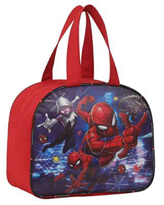 STRONG LIFE Polyester Tiffin Picnic Work School Office Lunch Bag  Kids Bottle Holder (Red)