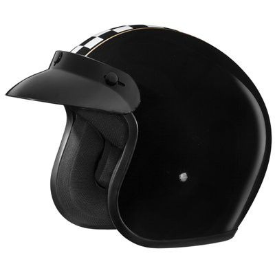 Studds Jetstar D2 Cafe Racer Black (L)