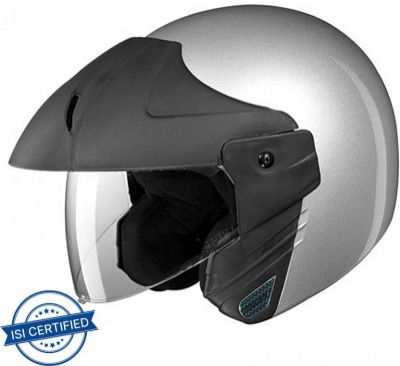 STUDDS Ninja Concept Eco Motorbike Helmet  (Silver Grey)
