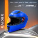 Studds Raider Isi Certified Full Face Helmet for Men and Women with Spoiler Clear Visor (Blue - Xlmotorcycling)...