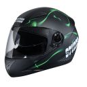 Studds SHIFTER D5 Decor Full Face Helmet (Matt Black and Green, XL)...