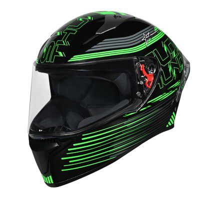STUDDS Thunder D11 ISI and DOT Certified Full Face Helmet for Men and Women with Clear Visor