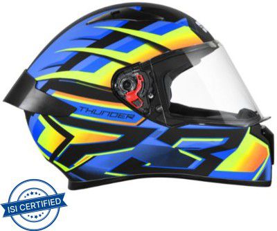 STUDDS THUNDER D6 Motorbike Helmet (Matt Black Orange N1)