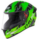Studds Thunder Full Face Helmet D7 with Clear Visor (Matt Neon Green N9, M)...