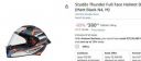 Studds Thunder Full Face Helmet D8 with Clear Visor (Matt Black N4, M)...