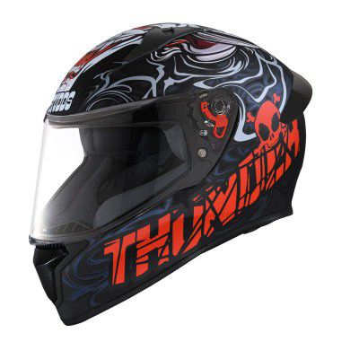 Studds Thunder Full Face Helmet D9 with Clear Visor