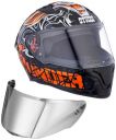 Studds Thunder Full Face Helmet D9 with Clear Visor (Black N10, M)...